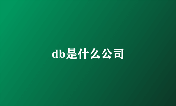 db是什么公司