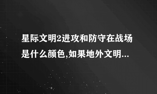 星际文明2进攻和防守在战场是什么颜色,如果地外文明突然进攻地球