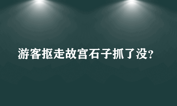 游客抠走故宫石子抓了没？