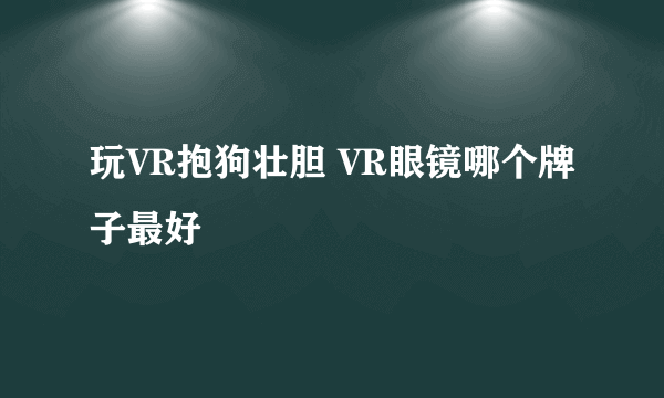 玩VR抱狗壮胆 VR眼镜哪个牌子最好