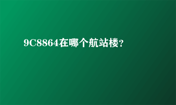 9C8864在哪个航站楼？